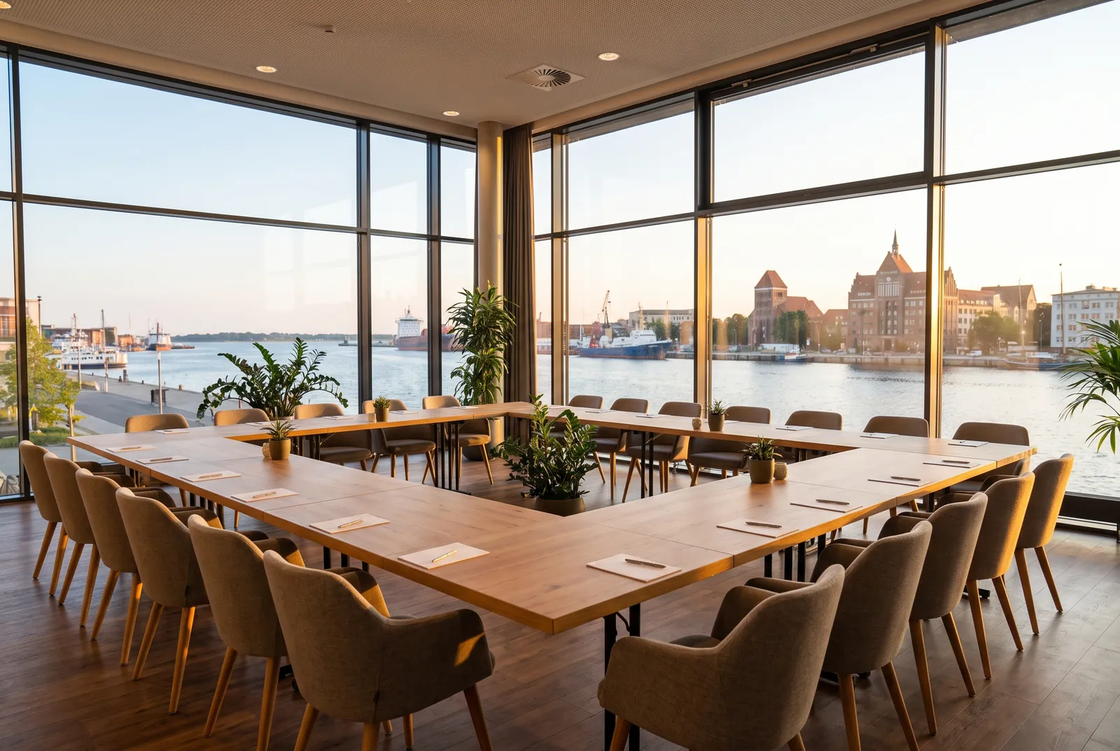 Modernes Tagungshaus mit Konferenzraum