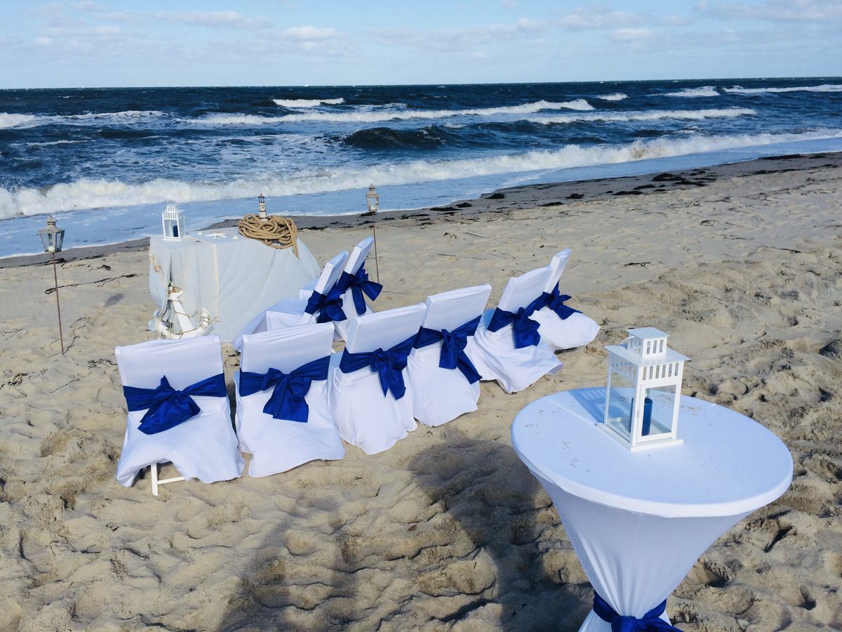 Strandarrangement ohne Pavillon