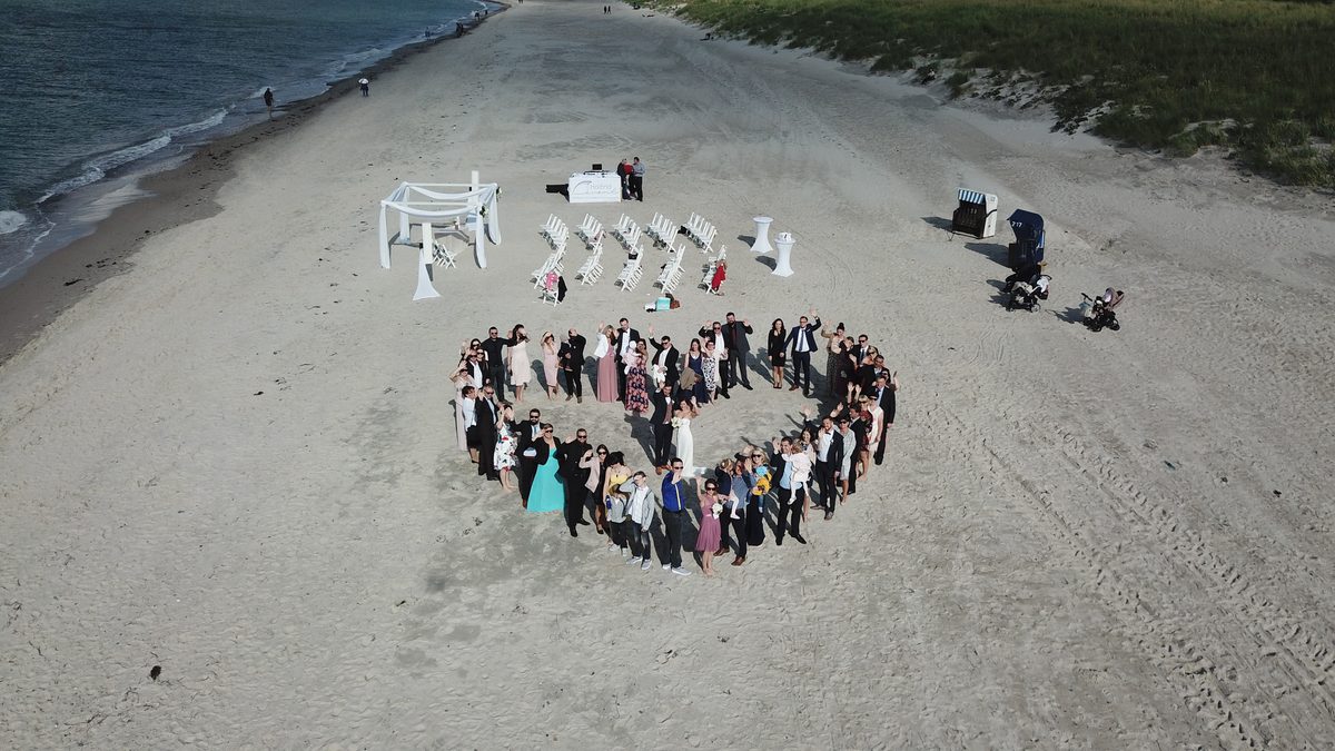 Drohnenfoto Strand Markgrafenheide